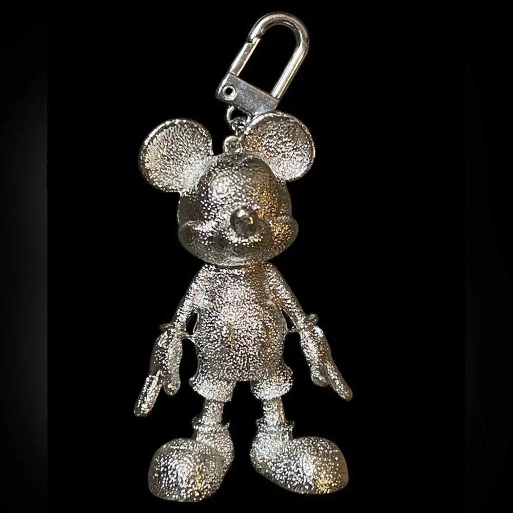 BAUBLEBAR Viral Silver-Tone Mickey Mouse Bag Backpack Charm Keychain Fob NEW NWT